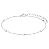Stainless steel enkelband met bolletjes