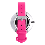 Donna Mae horloge met roze leren band en zirkonia
