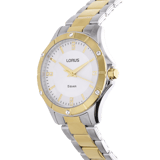 Lorus dameshorloge stainless steel bicolor zirkonia RG280XX9
