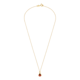 Zilveren goldplated kinderketting met hanger lieveheersbeestje met emaille 