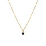 Stainless steel goldplated ketting met hanger geboortesteen September voor dames
