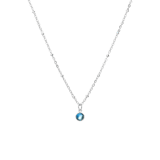 Stainless steel ketting met geboortesteen hanger Maart