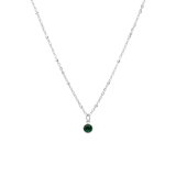 Stainless steel ketting met geboortesteen hanger Mei