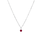 Stainless steel ketting met geboortesteen hanger Juli