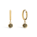 Stainless steel goldplated oorknoppen met geboortesteen November voor dames