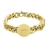 Guess stainless steel goldplated herenfantasiearmband met hanger