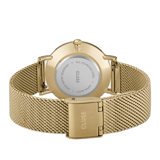 CLUSE - Minuit horloge goudkleurig stainless steel mesh band