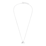 Halskette aus 925er Silber, gebrochenes Herz, BF, Zirkonia, Rosa