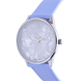 Regal Damen-Armbanduhr, Blau, Zifferblatt in Perlmuttoptik