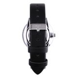 Regal dames horloge zwart, zilver wijzerplaat