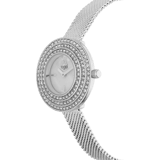 Regal dames horloge zilverkleurig, drie rijen zirkonia