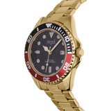 Regal heren horloge goudkleurig met zwarte wijzerplaat