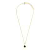 Stainless steel goldplated ketting met hanger met zirkonia voor dames
