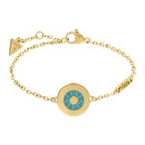 Guess Armband aus Edelstahl, vergoldet, LOVE GUESS, Blau