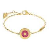 Guess stainless steel goldplated fantasiearmband met zirkonia voor dames