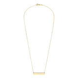 Zilveren goldplated ketting met hanger graveerplaat voor dames