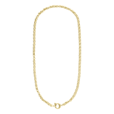 Zilveren goldplated schakelketting voor dames