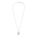 Halskette aus 925er Silber, Herz, Perle