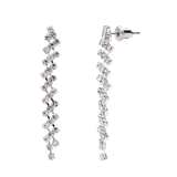 Silberfarbenes Modeschmuckset, Halskette und Ohrringe, ST