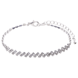 Silberfarbenes Modeschmuckset, Halskette und Ohrringe, ST