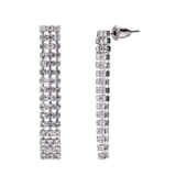 Silberfarbenes Modeschmuckset, Halskette und Ohrringe