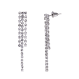 Silberfarbenes Modeschmuckset, Halskette und Ohrringe