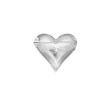 Zilverkleurige bijoux broche  hart