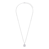 Silberfarbene Bijoux-Halskette, mit Steinchen