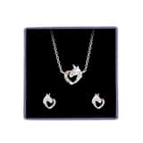 Set aus 925er Silber, Einhorn, Regenbogen