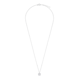 14 Karat Weißgoldkette mit lab-grown Diamant 1 ct