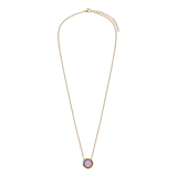 Stainless steel goldplated ketting met hanger met opaal voor dames