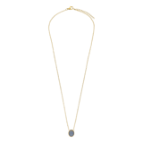 Stainless steel goldplated ketting met hanger met opaal voor dames