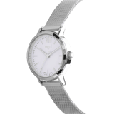 Regal horloge met zilverkleurige meshband