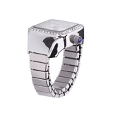 Regal Ringuhr, silberfarben, mit Zirkoniasteinen