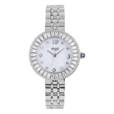Regal damesset horloge en armband zilverkleurig