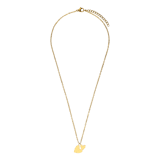 Stainless steel goldplated ketting met hanger hart voor dames