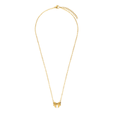 Stainless steel goldplated ketting met hanger strik voor dames