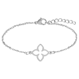 Armband aus Edelstahl mit ovaler Blume