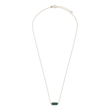 14 karaat geelgouden ketting met malachite