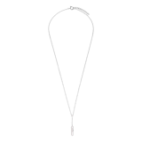 Zilveren ketting met parelmoer hanger en zirkonia