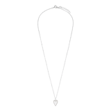 Zilveren ketting hart parelmoer