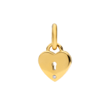 Stainless steel goldplated hanger met hart slotje