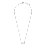 Zilveren bicolor ketting met hanger voor dames