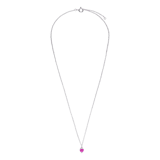 Silberne Halskette mit Herzanhänger und Zirkonia für Damen