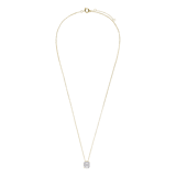 14 karaat geelgouden ketting met hanger met 17 labgrown diamanten 0.505ctvoor dames