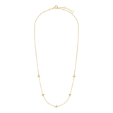 Silberne goldbeschichtete Halskette für Damen