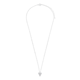 Zilveren ketting hanger hart met zirkonia voor dames