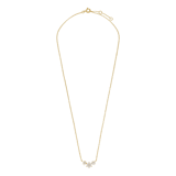 Zilveren goldplated damesketting met hanger