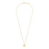 Zilveren goldplated ketting met vlinder