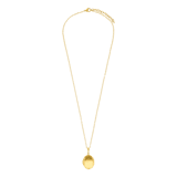 Edelstahlkette mit ovalem Medaillon und Zirkonia für Damen